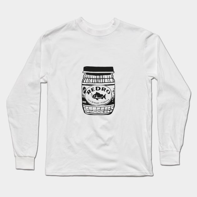 Redro Fish Paste illustrated by hand Long Sleeve T-Shirt by Siren Seventy One